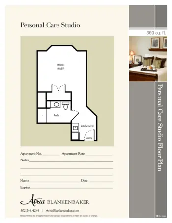 Floorplan of Atria Blankenbaker, Assisted Living, Middletown, KY 6