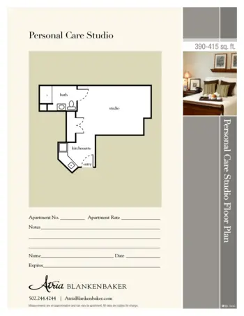 Floorplan of Atria Blankenbaker, Assisted Living, Middletown, KY 7