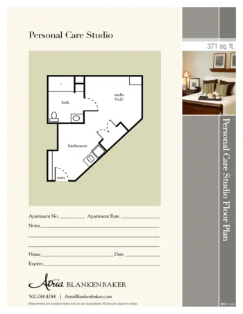 Floorplan of Atria Blankenbaker, Assisted Living, Middletown, KY 9