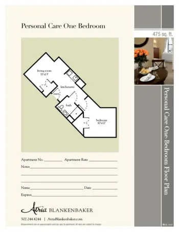 Floorplan of Atria Blankenbaker, Assisted Living, Middletown, KY 12