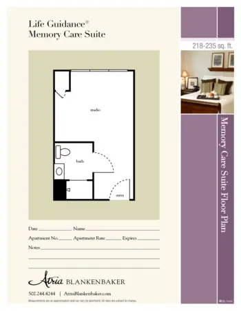 Floorplan of Atria Blankenbaker, Assisted Living, Middletown, KY 13