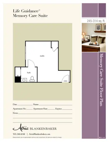 Floorplan of Atria Blankenbaker, Assisted Living, Middletown, KY 14