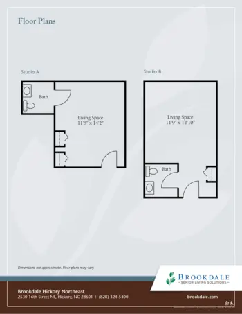 Floorplan of Brookdale Hickory Northeast, Assisted Living, Hickory, NC 1
