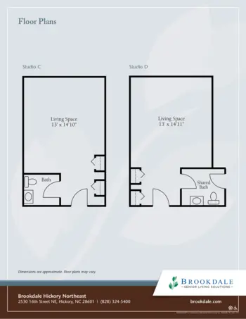 Floorplan of Brookdale Hickory Northeast, Assisted Living, Hickory, NC 2