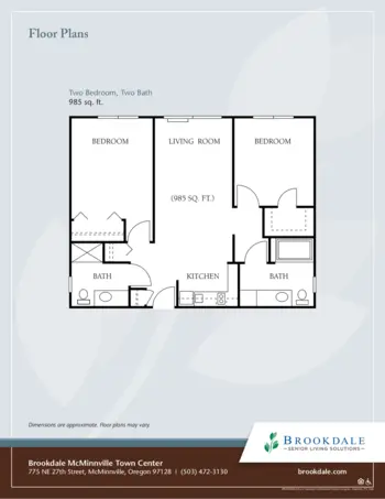 Floorplan of Brookdale McMinnville Town Center, Assisted Living, McMinnville, OR 3