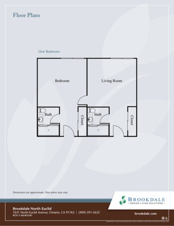 Floorplan of Brookdale North Euclid, Assisted Living, Ontario, CA 2
