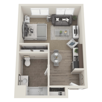 Floorplan of Courtyard at Jamestown Assisted Living, Assisted Living, Provo, UT 1