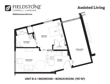 Floorplan of Fieldstone Cornell Landing, Assisted Living, Memory Care, Portland, OR 1