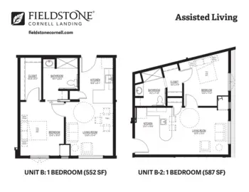 Floorplan of Fieldstone Cornell Landing, Assisted Living, Memory Care, Portland, OR 2
