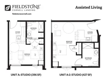 Floorplan of Fieldstone Cornell Landing, Assisted Living, Memory Care, Portland, OR 3