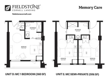 Floorplan of Fieldstone Cornell Landing, Assisted Living, Memory Care, Portland, OR 6