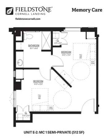 Floorplan of Fieldstone Cornell Landing, Assisted Living, Memory Care, Portland, OR 7
