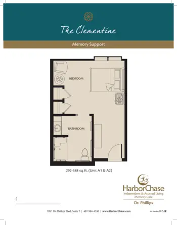 Floorplan of HarborChase of Dr Phillips, Assisted Living, Orlando, FL 1
