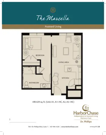Floorplan of HarborChase of Dr Phillips, Assisted Living, Orlando, FL 3