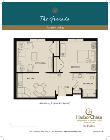 Floorplan of HarborChase of Dr Phillips, Assisted Living, Orlando, FL 4