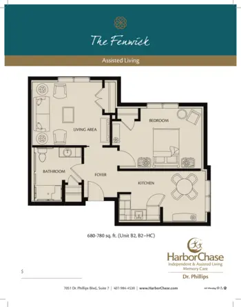Floorplan of HarborChase of Dr Phillips, Assisted Living, Orlando, FL 5