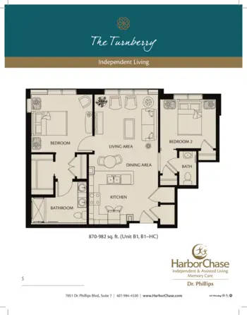 Floorplan of HarborChase of Dr Phillips, Assisted Living, Orlando, FL 7