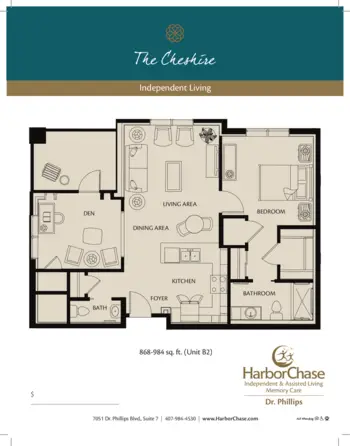 Floorplan of HarborChase of Dr Phillips, Assisted Living, Orlando, FL 8