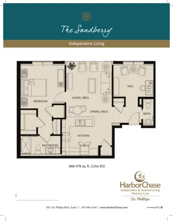 Floorplan of HarborChase of Dr Phillips, Assisted Living, Orlando, FL 9
