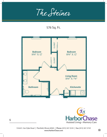 Floorplan of HarborChase of Plainfield, Assisted Living, Plainfield, IL 2