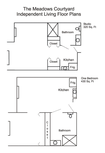 Floorplan of Meadows Courtyard, Assisted Living, Oregon City, OR 1