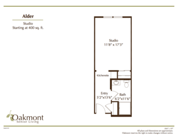 Floorplan of Oakmont of Concord, Assisted Living, Concord, CA 2