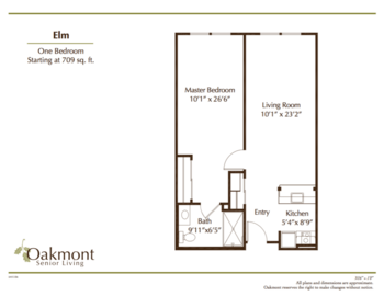 Floorplan of Oakmont of Concord, Assisted Living, Concord, CA 4