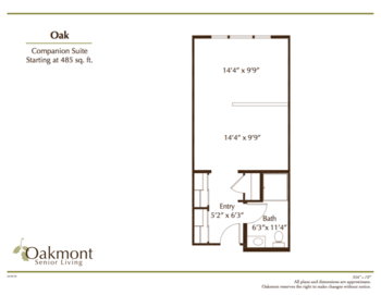 Floorplan of Oakmont of Concord, Assisted Living, Concord, CA 6