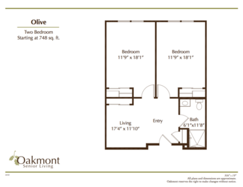 Floorplan of Oakmont of Concord, Assisted Living, Concord, CA 7
