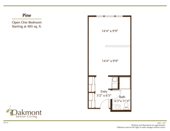 Floorplan of Oakmont of Concord, Assisted Living, Concord, CA 8