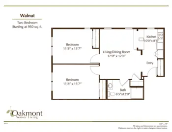 Floorplan of Oakmont of Concord, Assisted Living, Concord, CA 11