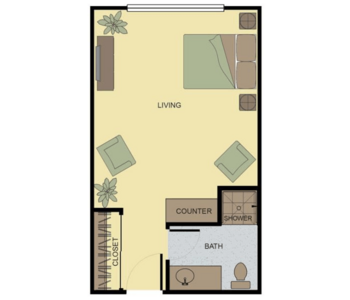 Floorplan of Olympics West Retirement Inn, Assisted Living, Tumwater, WA 1