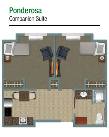 Floorplan of Peaceful Pines Senior Living, Assisted Living, Rapid City, SD 9
