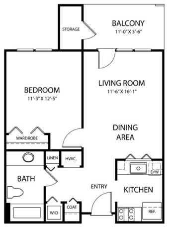 Floorplan of Royal Oaks, Assisted Living, Adrian, GA 3