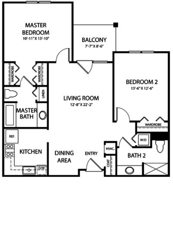 Floorplan of Royal Oaks, Assisted Living, Adrian, GA 7