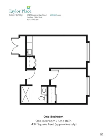 Floorplan of Taylor Place, Assisted Living, Findlay, OH 3