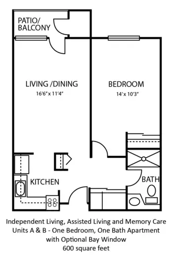 Floorplan of The Amberleigh, Assisted Living, Amherst, NY 5