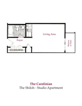Floorplan of The Carolinian Retirement Community, Assisted Living, Memory Care, Florence, SC 3