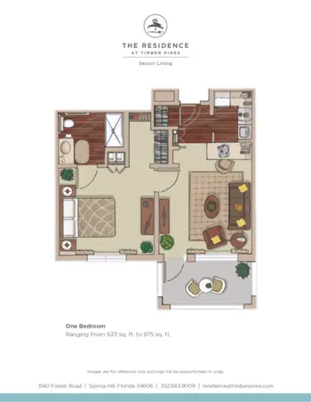 Floorplan of The Residence at Timber Pines, Assisted Living, Spring Hill, FL 3