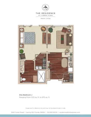 Floorplan of The Residence at Timber Pines, Assisted Living, Spring Hill, FL 4