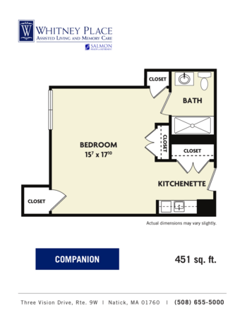Floorplan of Whitney Place at Natick, Assisted Living, Memory Care, Natick, MA 3