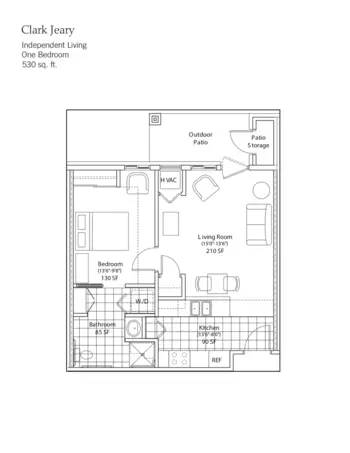 Floorplan of Yankee Hill Village, Assisted Living, Memory Care, Lincoln, NE 1