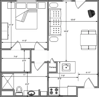 Floorplan of Autumn Ridge Supportive Living Facility, Assisted Living, Vienna, IL 5