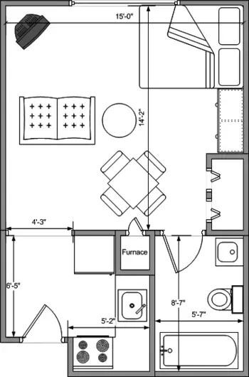 Floorplan of Autumn Ridge Supportive Living Facility, Assisted Living, Vienna, IL 6