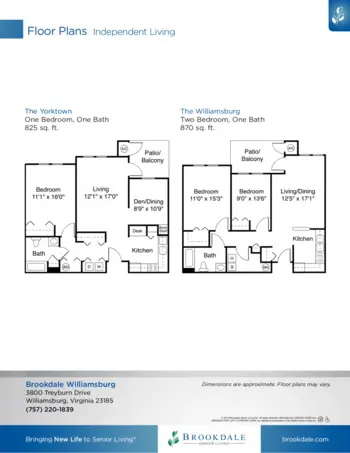 Floorplan of Brookdale Chambrel Williamsburg, Assisted Living, Williamsburg, VA 2