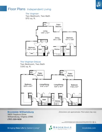 Floorplan of Brookdale Chambrel Williamsburg, Assisted Living, Williamsburg, VA 3