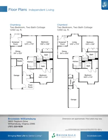 Floorplan of Brookdale Chambrel Williamsburg, Assisted Living, Williamsburg, VA 4
