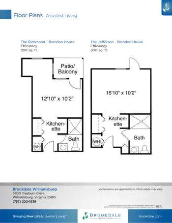 Floorplan of Brookdale Chambrel Williamsburg, Assisted Living, Williamsburg, VA 5