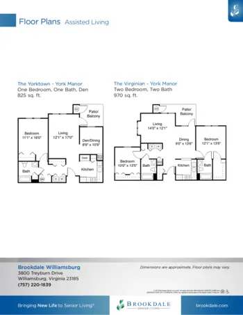 Floorplan of Brookdale Chambrel Williamsburg, Assisted Living, Williamsburg, VA 9