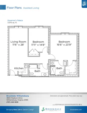 Floorplan of Brookdale Chambrel Williamsburg, Assisted Living, Williamsburg, VA 13